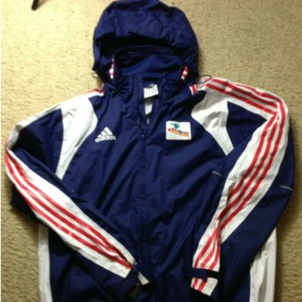 Vtg Adidas Team America Olympic Windbreaker Usa